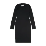 MM6 Maison Margiela Jersey Midi Dress in Black | Midi Dresses | Coveti