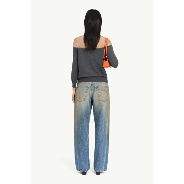 MM6 Maison Margiela Knit Cardigan in Dark Grey, view 4 | Cardigan | Coveti