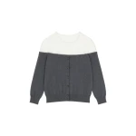 MM6 Maison Margiela Knit Cardigan in Dark Grey | Cardigan | Coveti