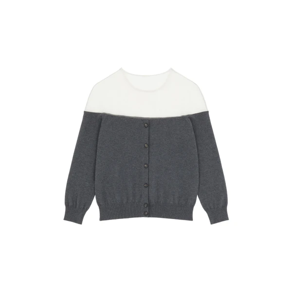 Knit Cardigan in Dark Grey
