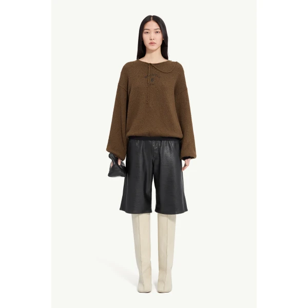 MM6 Maison Margiela Knit Jumper in Khaki, view 2 | Sweaters | Coveti
