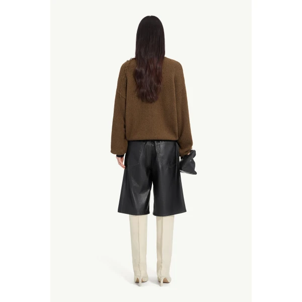 MM6 Maison Margiela Knit Jumper in Khaki, view 4 | Sweaters | Coveti