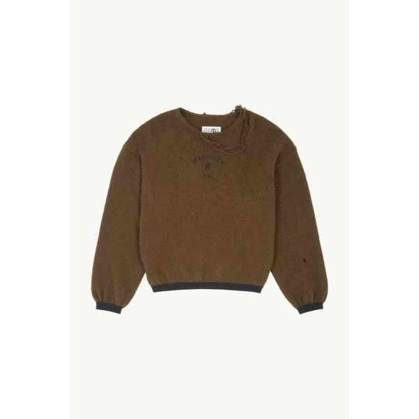 MM6 Maison Margiela Knit Jumper in Khaki, view 6 | Sweaters | Coveti