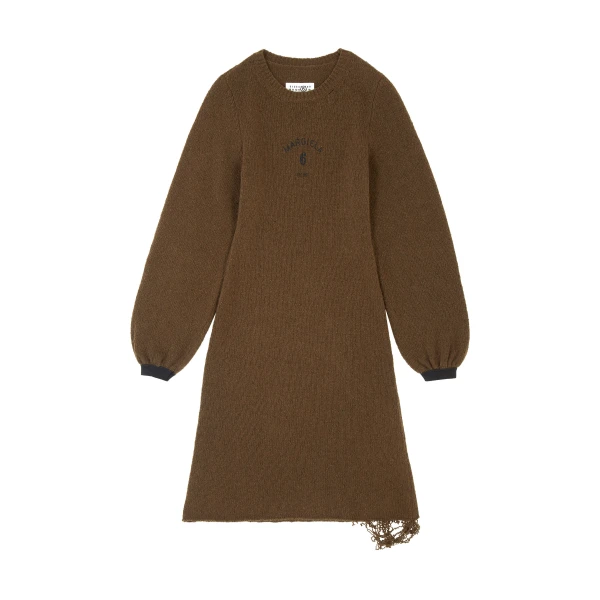 MM6 Maison Margiela Knit Midi Dress in Olive | Midi Dresses | Coveti