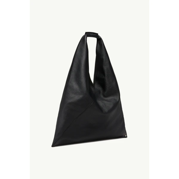 MM6 Maison Margiela Leather Japanese Bag Classic Medium in Black, view 3 | Totes & Top-Handle Bags | Coveti
