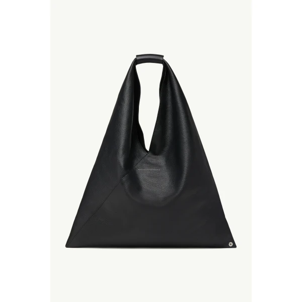 MM6 Maison Margiela Leather Japanese Bag Classic Medium in Black, view 4 | Totes & Top-Handle Bags | Coveti