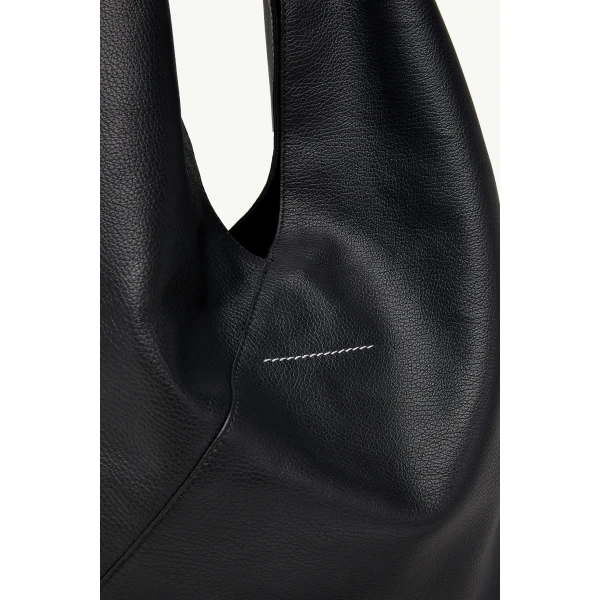 MM6 Maison Margiela Leather Japanese Bag Classic Medium in Black, view 5 | Totes & Top-Handle Bags | Coveti