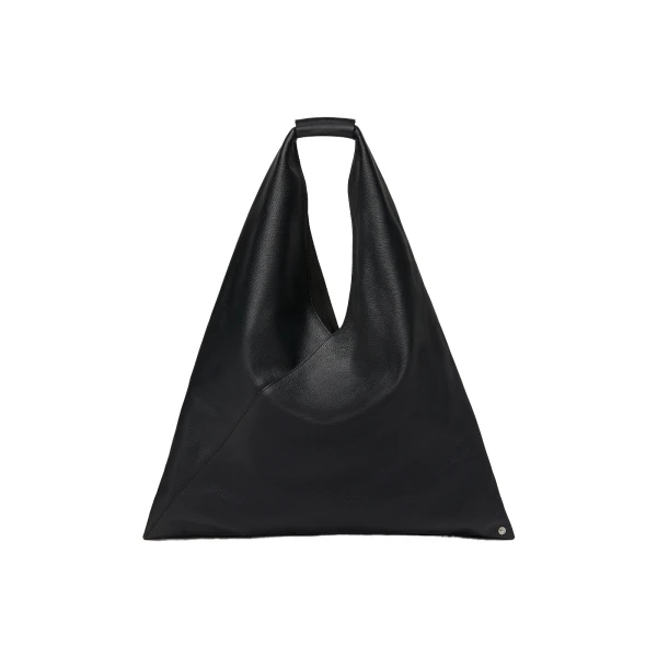 MM6 Maison Margiela Leather Japanese Bag Classic Medium in Black | Totes & Top-Handle Bags | Coveti