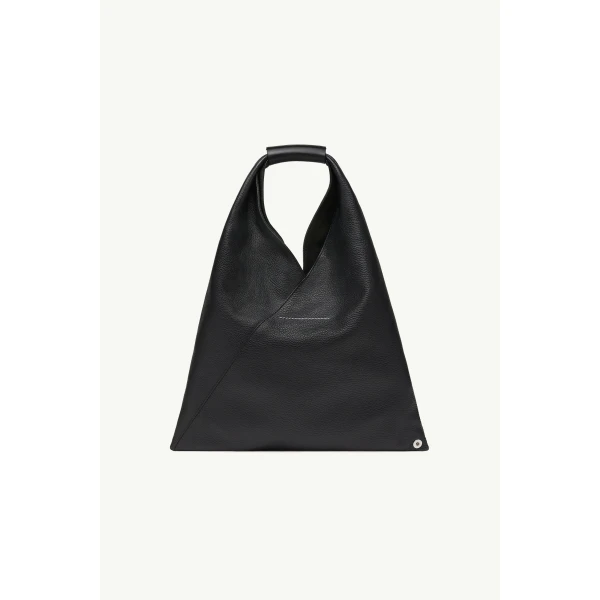 MM6 Maison Margiela Leather Japanese Bag Classic Small in Black, view 4 | Totes & Top-Handle Bags | Coveti