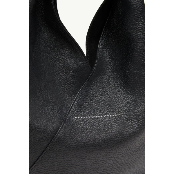 MM6 Maison Margiela Leather Japanese Bag Classic Small in Black, view 5 | Totes & Top-Handle Bags | Coveti