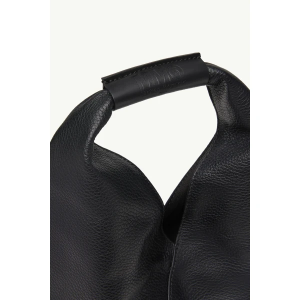 MM6 Maison Margiela Leather Japanese Bag Classic Small in Black, view 6 | Totes & Top-Handle Bags | Coveti
