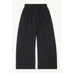 MM6 Maison Margiela Logo-Embroidered Nylon Drawstring Trousers in Black | Sweatpants | Coveti