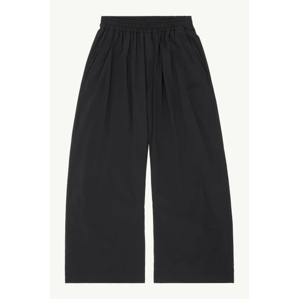 Logo-Embroidered Nylon Drawstring Trousers in Black