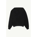 MM6 Maison Margiela Long-Sleeved Asymmetric Top in Black | Long Sleeve | Coveti