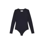 MM6 Maison Margiela Lycra Jersey Bodysuit in Black | Bodysuit | Coveti