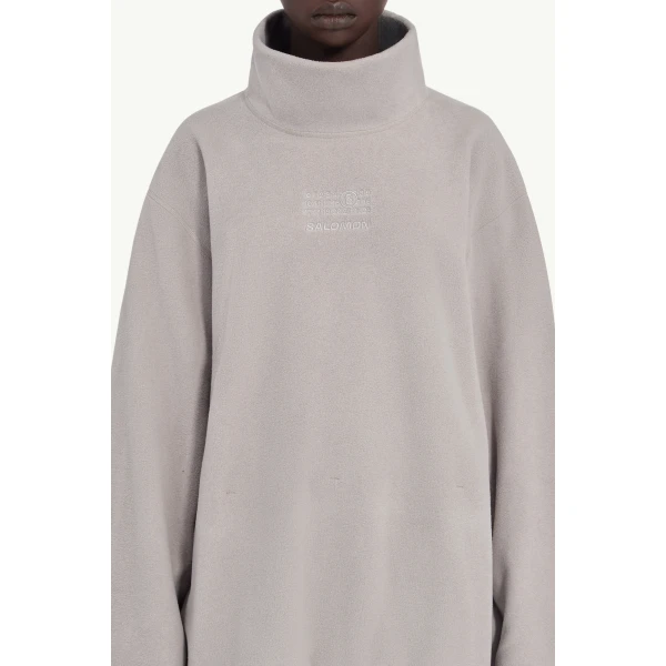 MM6 Maison Margiela MM6 x Salomon Fleece in Oatmeal, view 5 | Hoodies | Coveti