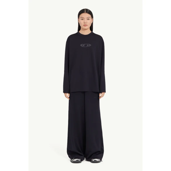 MM6 Maison Margiela MM6 x Salomon Long-Sleeve Top in Black, view 2 | Long Sleeve | Coveti