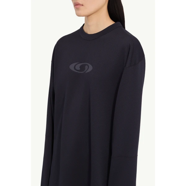 MM6 Maison Margiela MM6 x Salomon Long-Sleeve Top in Black, view 5 | Long Sleeve | Coveti