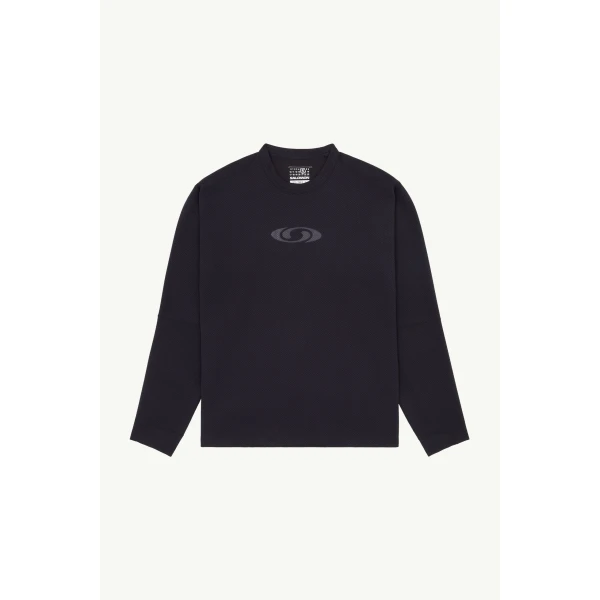 MM6 Maison Margiela MM6 x Salomon Long-Sleeve Top in Black, view 6 | Long Sleeve | Coveti