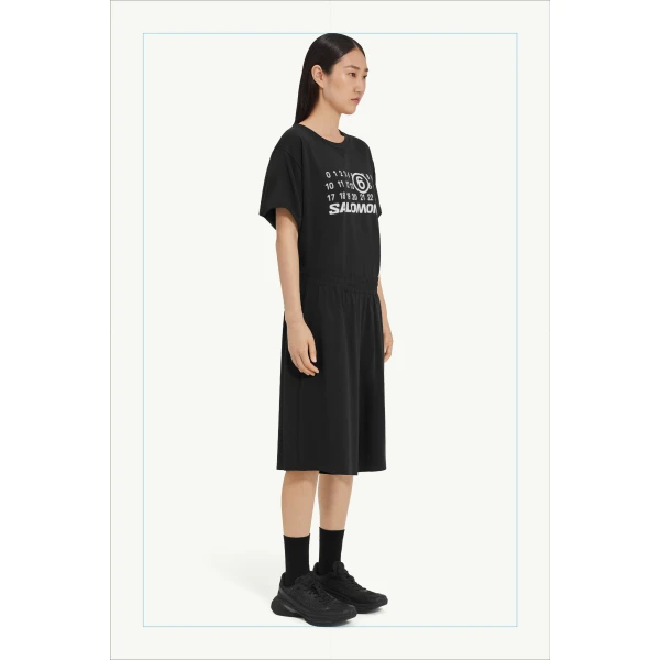 MM6 Maison Margiela MM6 x Salomon Running Shorts in Black, view 3 | Shorts | Coveti