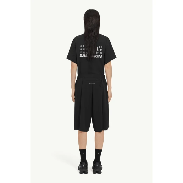 MM6 Maison Margiela MM6 x Salomon Running Shorts in Black, view 4 | Shorts | Coveti