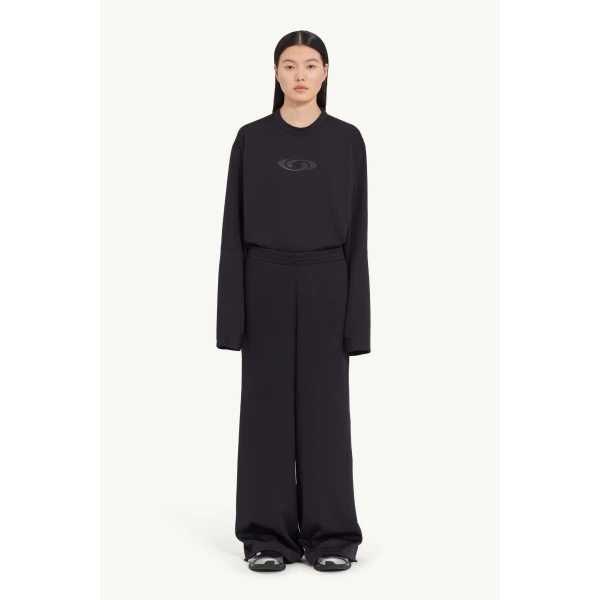 MM6 Maison Margiela MM6 x Salomon Trousers in Black, view 2 | Tailored pants | Coveti