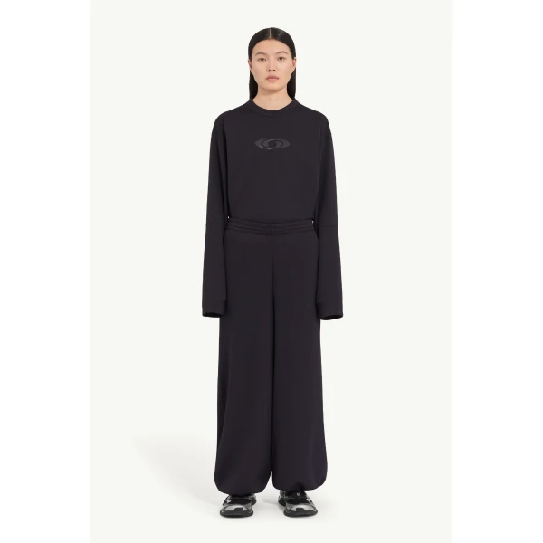 MM6 Maison Margiela MM6 x Salomon Trousers in Black, view 6 | Tailored pants | Coveti