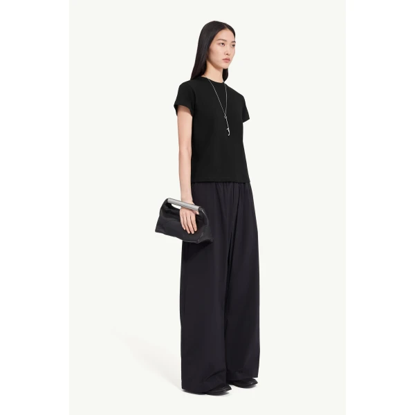 MM6 Maison Margiela Mannequin-Print Cotton Jersey T-Shirt in Black, view 3 | T-shirts | Coveti