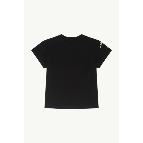 MM6 Maison Margiela Mannequin-Print Cotton Jersey T-Shirt in Black, view 6 | T-shirts | Coveti