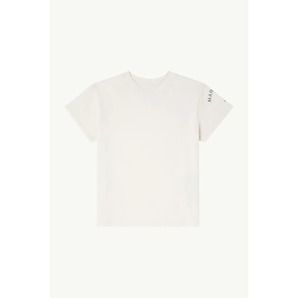 MM6 Maison Margiela Mannequin-Print Cotton Jersey T-Shirt in Ecru, view 6 | T-shirts | Coveti