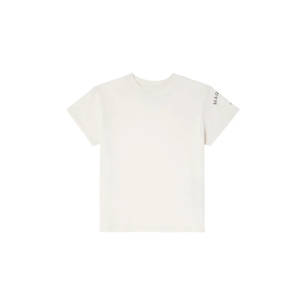 MM6 Maison Margiela Mannequin-Print Cotton Jersey T-Shirt in Ecru | T-shirts | Coveti