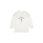 MM6 Maison Margiela Mannequin Print Jersey Top in White | T-shirts | Coveti