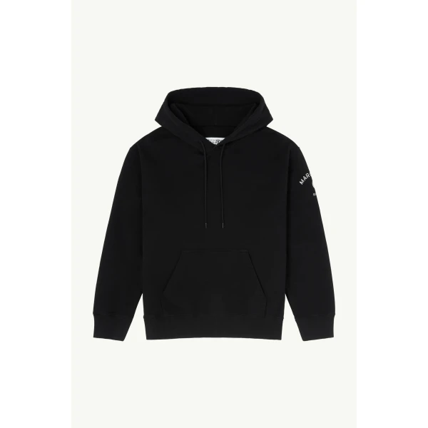 MM6 Maison Margiela Mannequin-Print Sweatshirt in Black, view 6 | Hoodies | Coveti