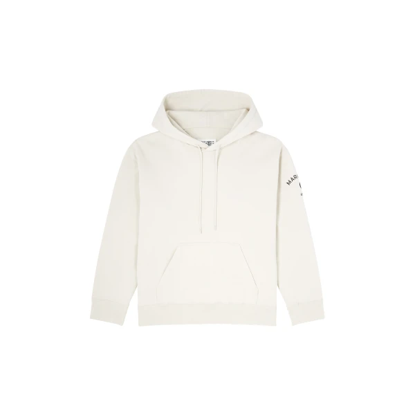 MM6 Maison Margiela Mannequin-Print Sweatshirt in Ecru | Hoodies | Coveti
