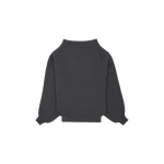 MM6 Maison Margiela Merino Wool Knitted Dress in Dark Grey | Mini Dresses | Coveti