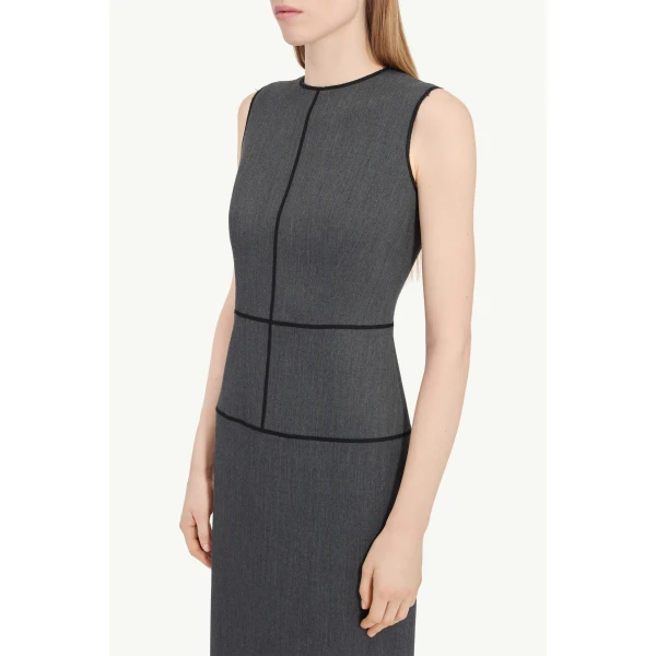 MM6 Maison Margiela Midi Dress in Dark Grey, view 5 | Maxi Dresses | Coveti