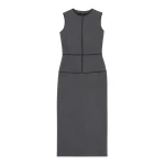 MM6 Maison Margiela Midi Dress in Dark Grey | Maxi Dresses | Coveti
