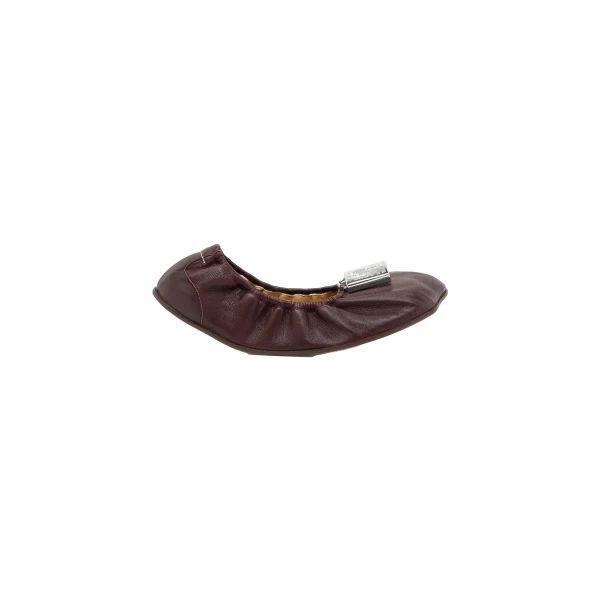 MM6 Maison Margiela Numeric Anatomic Ballerina in Bordeaux | Flats | Coveti