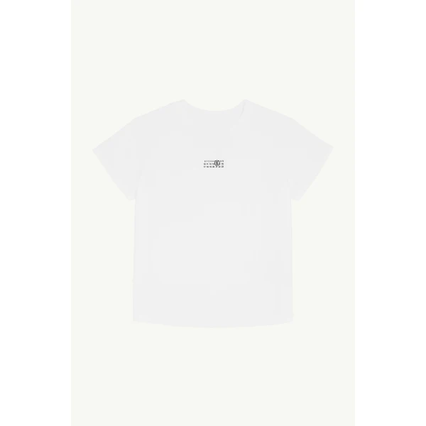MM6 Maison Margiela Numeric Cotton Jersey T-Shirt in White, view 6 | T-shirts | Coveti
