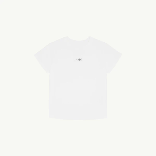 MM6 Maison Margiela Numeric Cotton Jersey T-Shirt in White | T-shirts | Coveti