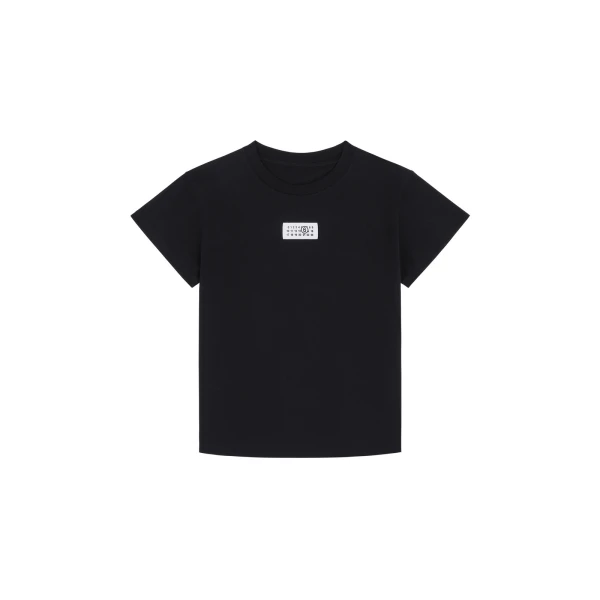 MM6 Maison Margiela Numeric Cotton T-Shirt in Black | T-shirts | Coveti