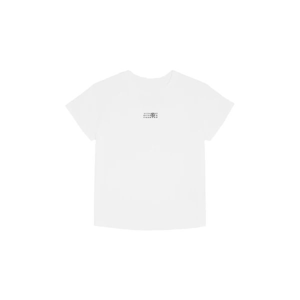 MM6 Maison Margiela Numeric Cotton T-Shirt in White | T-shirts | Coveti