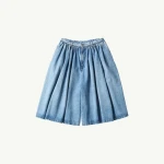 MM6 Maison Margiela Numeric Embroidery Denim Shorts in Blue | Denim Shorts | Coveti