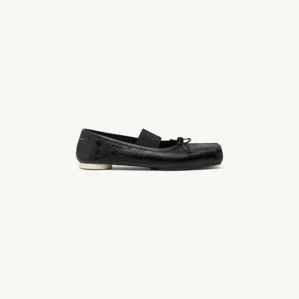 Numeric Square-Toe Ballerinas in Black