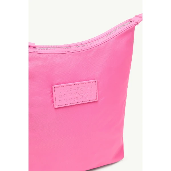 MM6 Maison Margiela Numeric Vertical Crossbody Bag in Fuchsia, view 5 | Shoulder & Crossbody Bags | Coveti