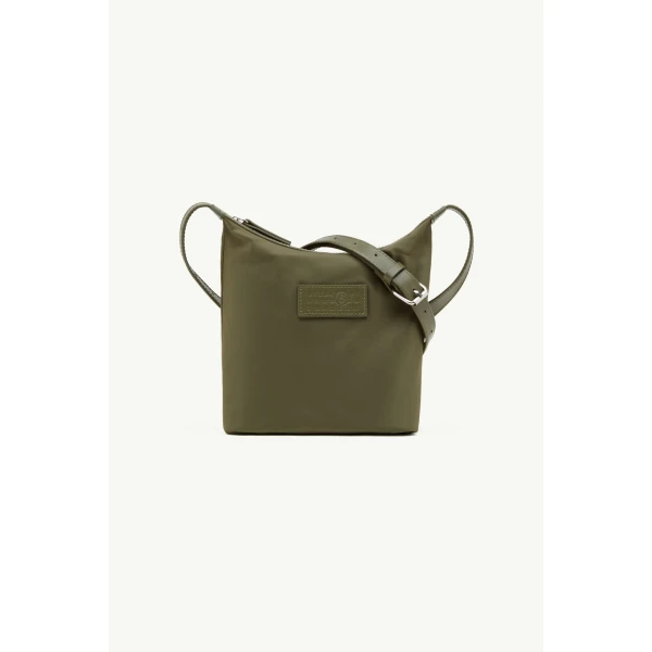 MM6 Maison Margiela Numeric Vertical Crossbody Bag in Khaki, view 2 | Shoulder & Crossbody Bags | Coveti