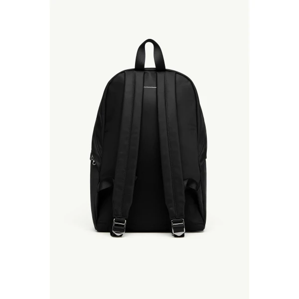 MM6 Maison Margiela Nylon Backpack in Black, view 4 | Backpacks | Coveti