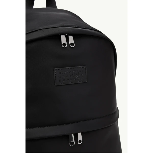 MM6 Maison Margiela Nylon Backpack in Black, view 6 | Backpacks | Coveti