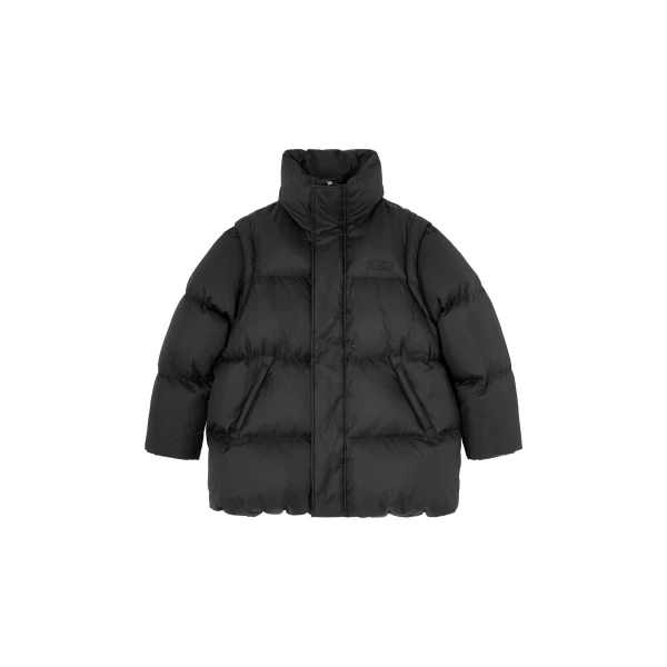 MM6 Maison Margiela Nylon Puffer Jacket in Black | Jackets | Coveti