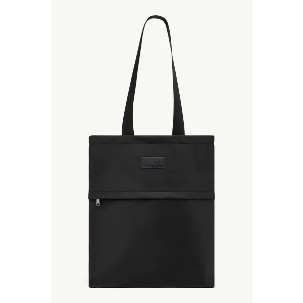 MM6 Maison Margiela Nylon Shopping Bag in Black, view 2 | Totes & Top-Handle Bags | Coveti